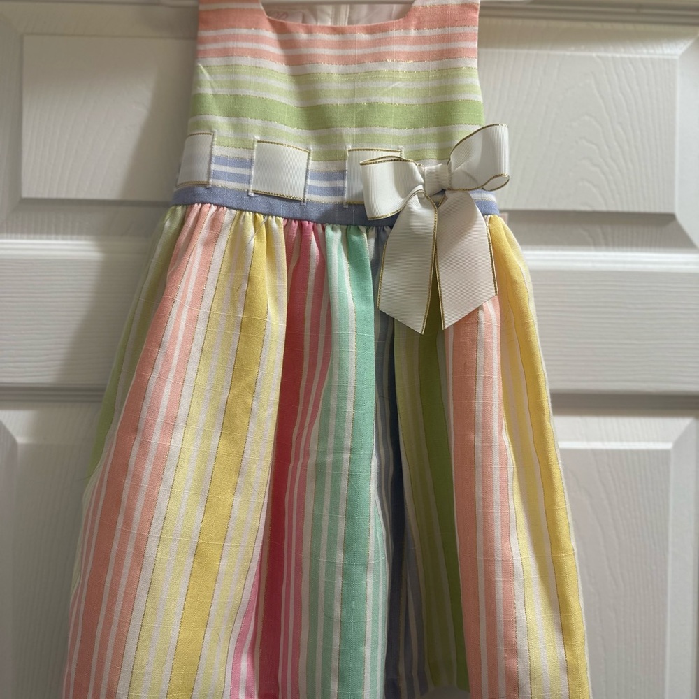 Brand New Little girl 3T Bonnie Jean Multicolor Striped Dress